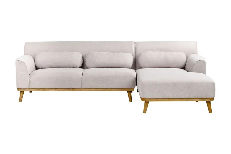 Bree Kulmasohva 3-istuttava - Harmaa/Vaalea puu - Huonekalut - Sohva - Vuodesohva