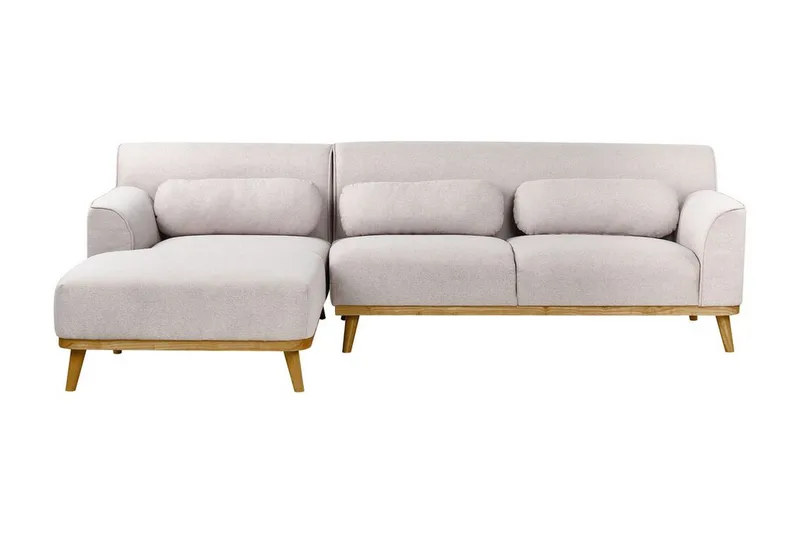 Bree Kulmasohva 3-istuttava - Harmaa/Vaalea puu - Huonekalut - Sohva - Kulmasohva