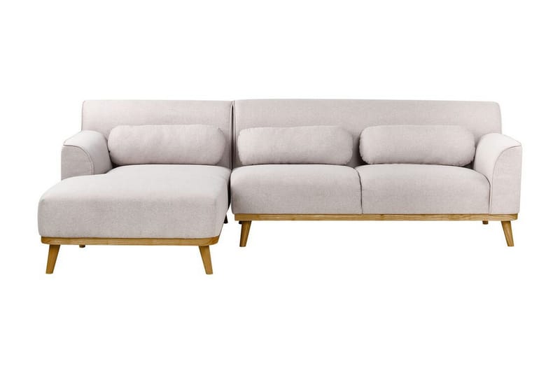 Bree Kulmasohva 3-istuttava - Harmaa/Vaalea puu - Huonekalut - Sohva - Vuodesohva