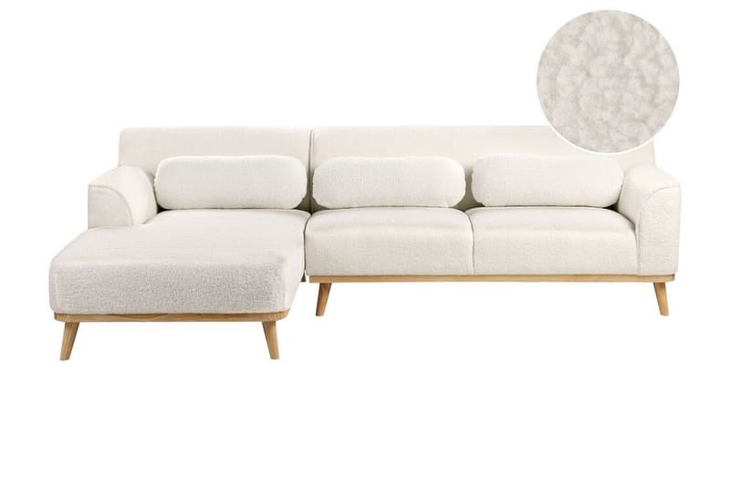 Bree Kulmasohva 3-istuttava - Valkoinen/Vaalea puu - Huonekalut - Sohva - Vuodesohva