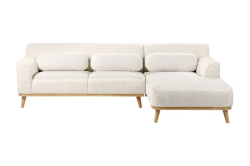 Bree Kulmasohva 3-istuttava - Valkoinen/Vaalea puu - Huonekalut - Sohva - Vuodesohva