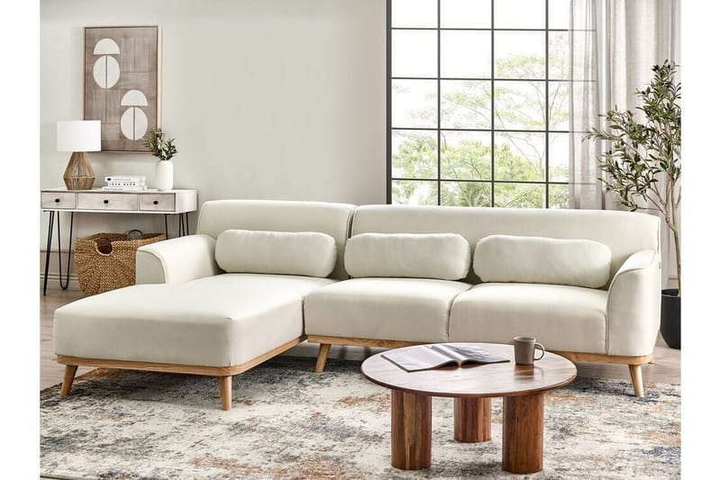 Bree Kulmasohva 3-istuttava - Valkoinen/Vaalea puu - Huonekalut - Sohva - Vuodesohva