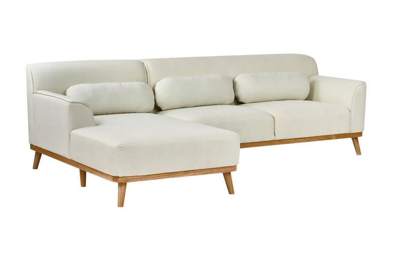 Bree Kulmasohva 3-istuttava - Valkoinen/Vaalea puu - Huonekalut - Sohva - Vuodesohva