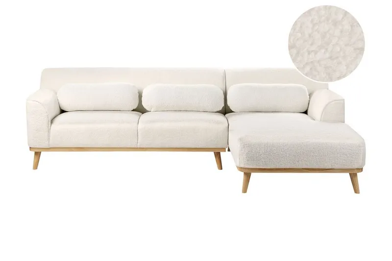 Bree Kulmasohva 3-istuttava - Valkoinen/Vaalea puu - Huonekalut - Sohva - Kulmasohva