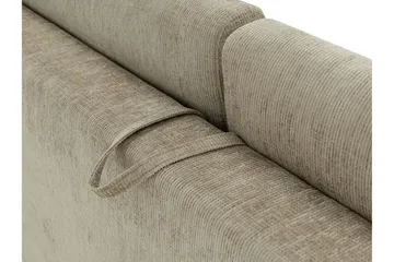 Busness Vuodesohva 3-istuttava Plyysi - Beige - Huonekalut - Sohva - Vuodesohva - 3 istuttava vuodesohva