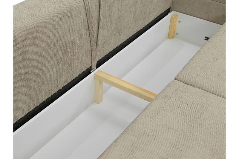 Busness Vuodesohva 3-istuttava Plyysi - Beige - Huonekalut - Sohva - Vuodesohva - 3 istuttava vuodesohva