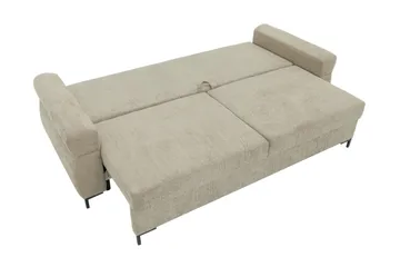 Busness Vuodesohva 3-istuttava Plyysi - Beige - Huonekalut - Sohva - Vuodesohva - 3 istuttava vuodesohva