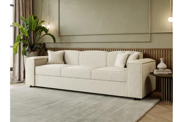 Bysanttilainen 3-Istuttava Vuodesohva - Beige - Huonekalut - Sohva - Vuodesohva - 3 istuttava vuodesohva
