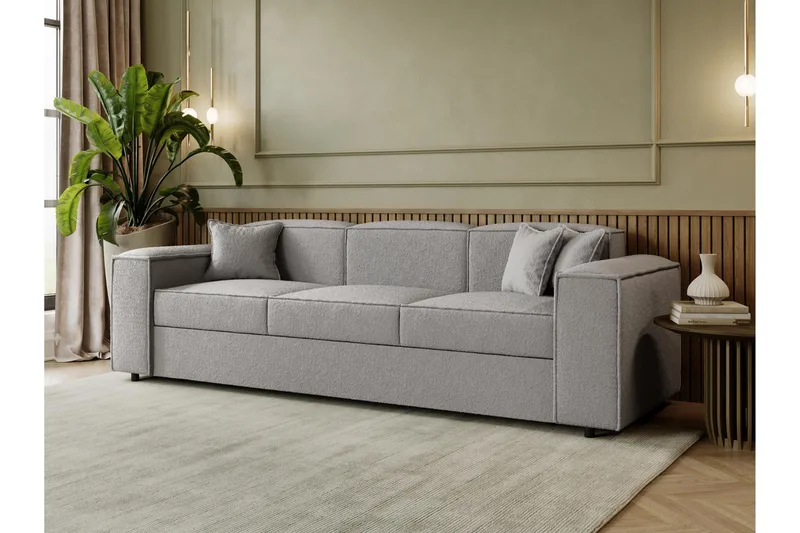 Bysanttilainen 3-Istuttava Vuodesohva - Harmaa - Huonekalut - Sohva - Vuodesohva - 3 istuttava vuodesohva