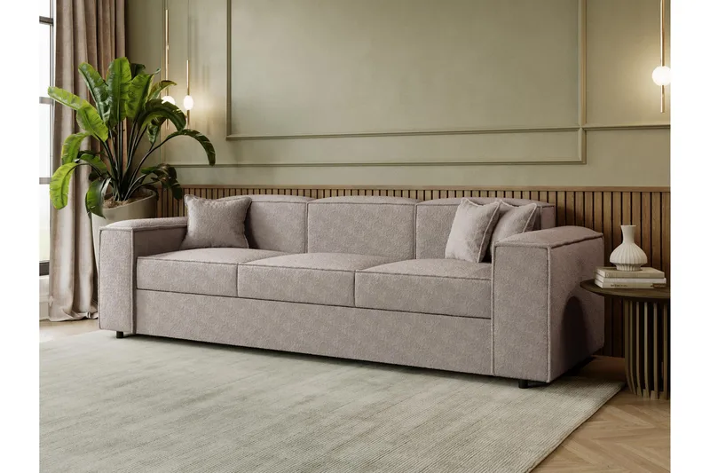 Bysanttilainen 3-Istuttava Vuodesohva - Harmaa - Huonekalut - Sohva - Vuodesohva - 3 istuttava vuodesohva