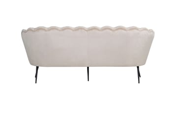 Calais 3-istuttava kaareva sohva 180 cm samettia - Beige - Huonekalut - Sohva - 3:n istuttava sohva