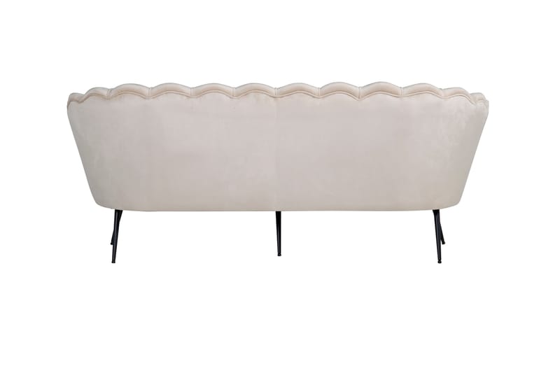 Calais 3-istuttava kaareva sohva 180 cm samettia - Beige - Huonekalut - Sohva - 3:n istuttava sohva