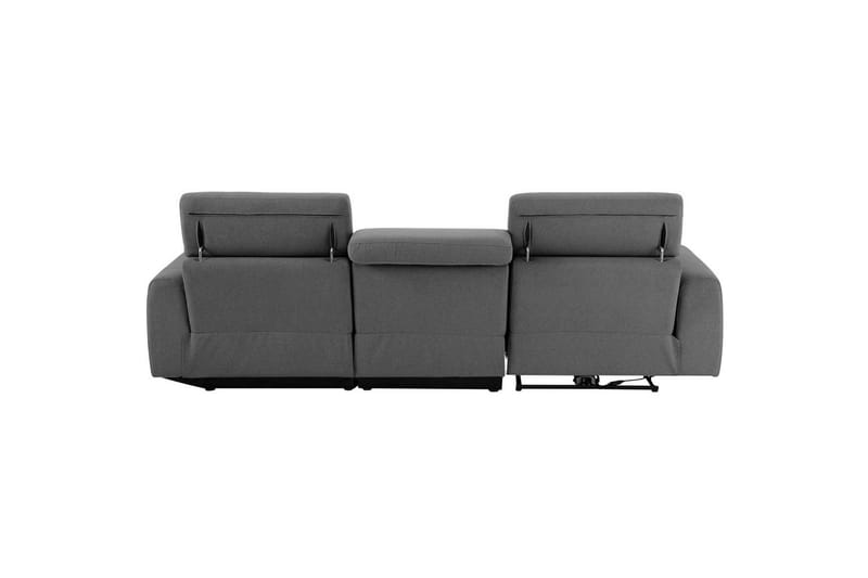 Capena 3-istuttava oikeanpuoleinen l-mallinen kulmasohva 275 cm reclinerilla kangasta - Harmaa - Huonekalut - Sohva - Mekanismisohva