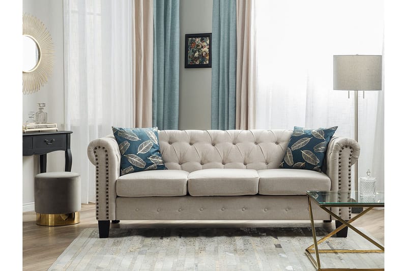 Casonya Sohva 3-istuttava - Beige - Huonekalut - Sohva - 3:n istuttava sohva