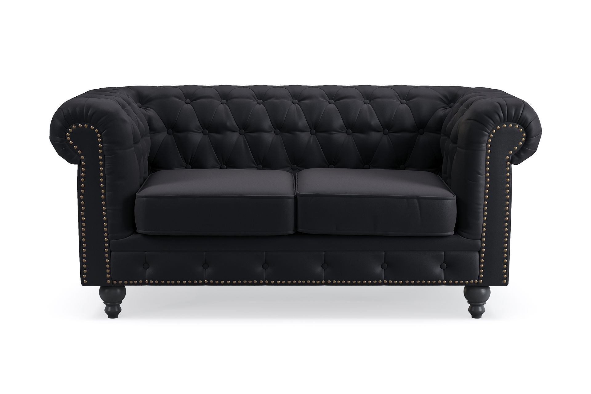 Chesterfield Deluxe 2-istuttava sohva - Musta - Huonekalut - Sohva - 2:n istuttava sohva