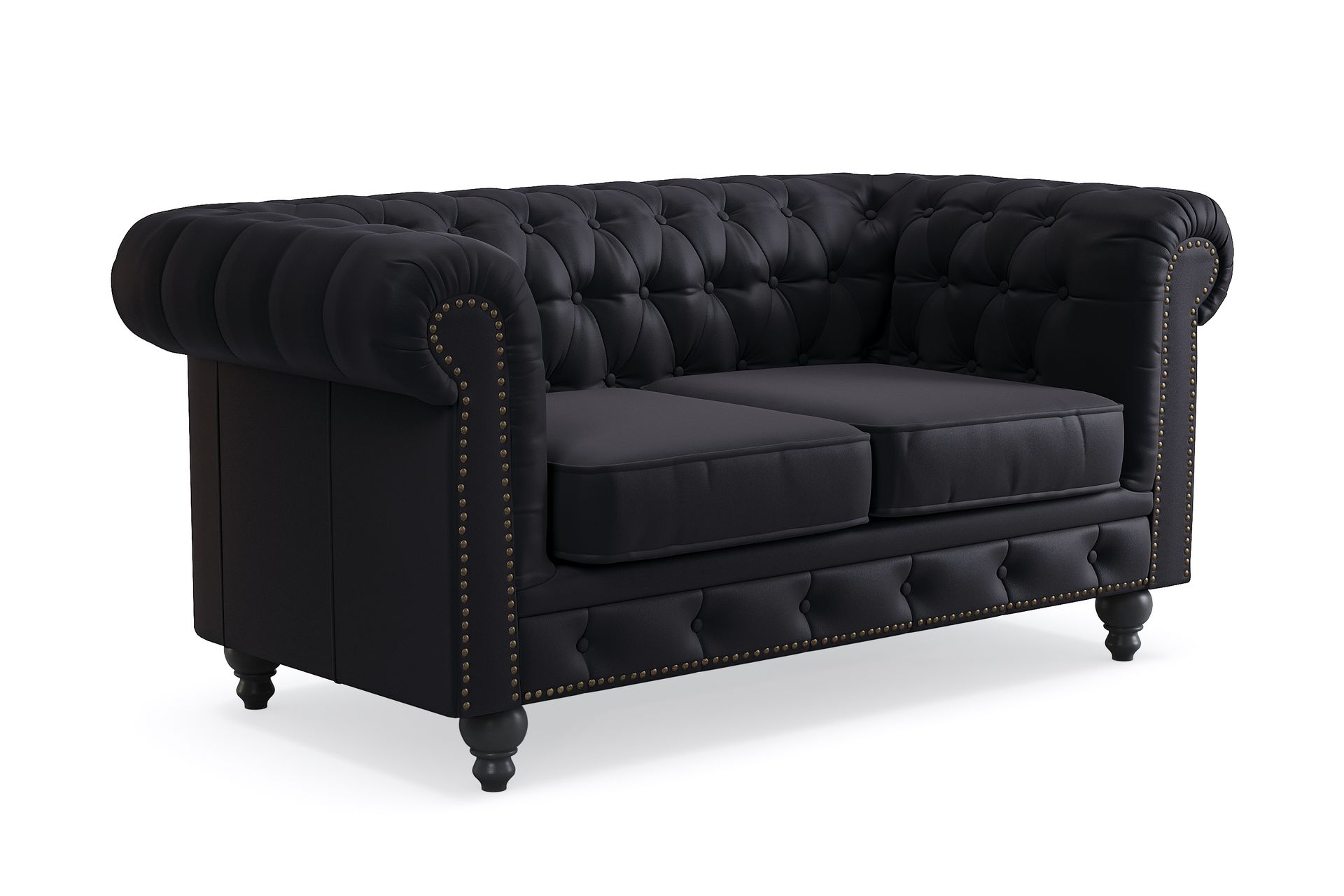 Chesterfield Deluxe 2-istuttava sohva - Musta - Huonekalut - Sohva - 2:n istuttava sohva