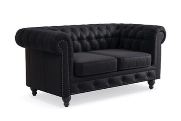 Chesterfield Deluxe 2-istuttava sohva - Musta - Huonekalut - Sohva - 2:n istuttava sohva
