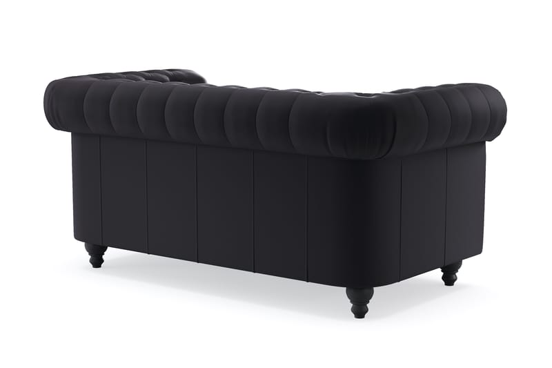 Chesterfield Deluxe 2-istuttava sohva - Musta - Huonekalut - Sohva - 2:n istuttava sohva