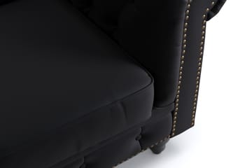 Chesterfield Deluxe 2-istuttava sohva - Musta - Huonekalut - Sohva - 2:n istuttava sohva