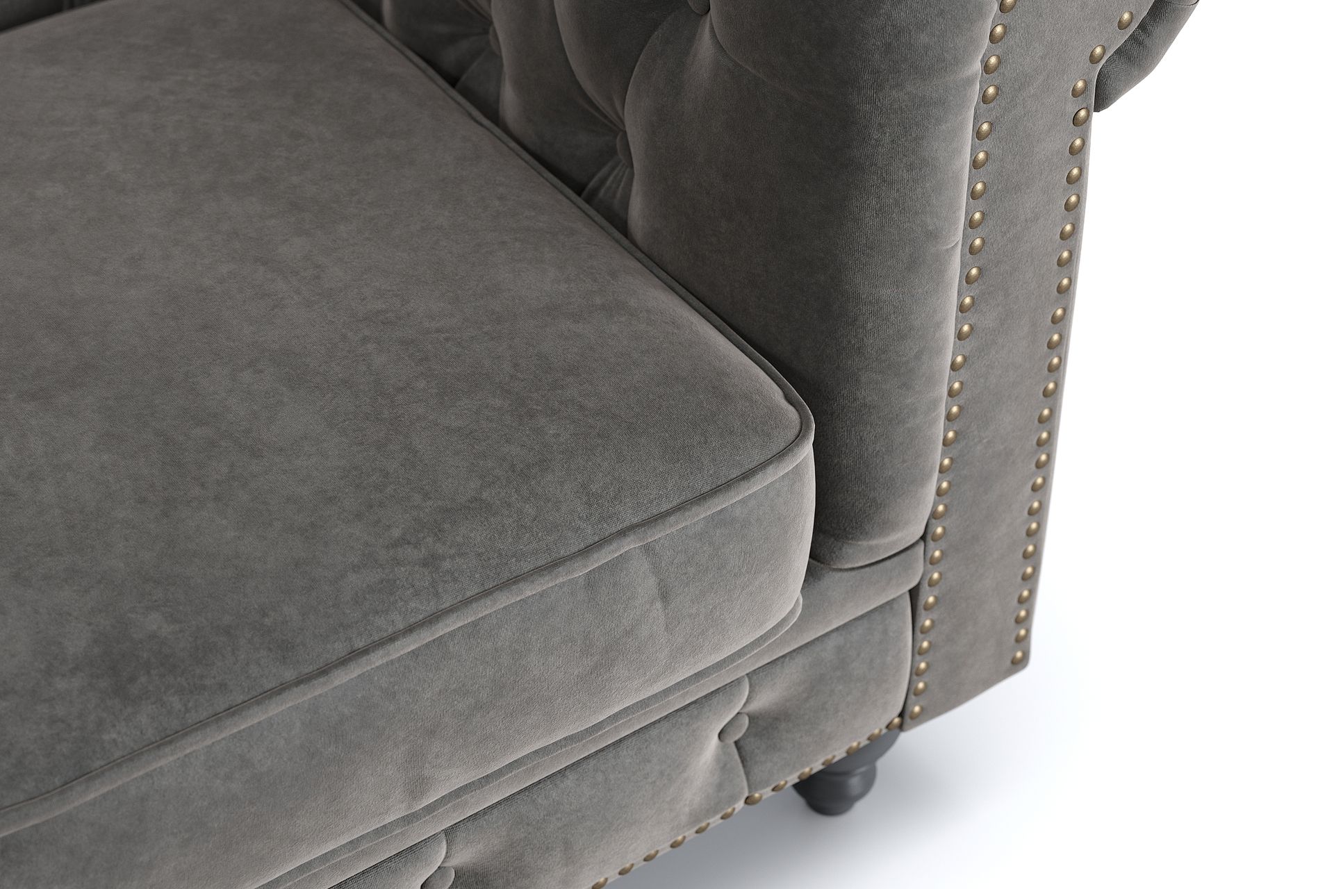 Chesterfield Deluxe 2-istuttava sohva - Tummanharmaa - Huonekalut - Sohva - 2:n istuttava sohva