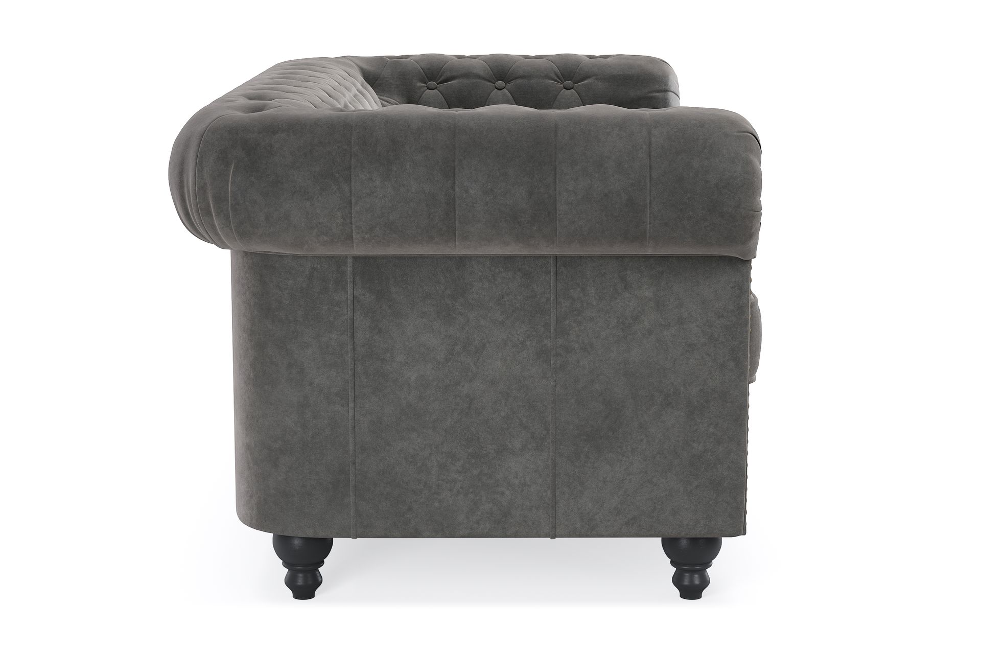 Chesterfield Deluxe 2-istuttava sohva - Tummanharmaa - Huonekalut - Sohva - 2:n istuttava sohva