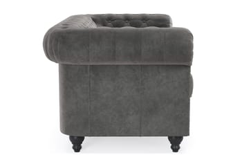 Chesterfield Deluxe 2-istuttava sohva - Tummanharmaa - Huonekalut - Sohva - 2:n istuttava sohva