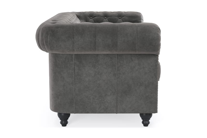 Chesterfield Deluxe 2-istuttava sohva - Tummanharmaa - Huonekalut - Sohva - 2:n istuttava sohva