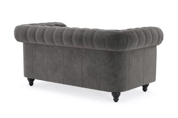 Chesterfield Deluxe 2-istuttava sohva - Tummanharmaa - Huonekalut - Sohva - 2:n istuttava sohva