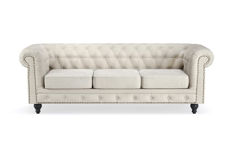 Chesterfield Deluxe 3-istuttava sohva - Beige - Huonekalut - Sohva - 3:n istuttava sohva
