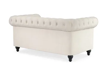 Chesterfield Lyx 2-istuttava samettisohva – Pieni syvä sohva - Beige - Huonekalut - Sohva - 2:n istuttava sohva