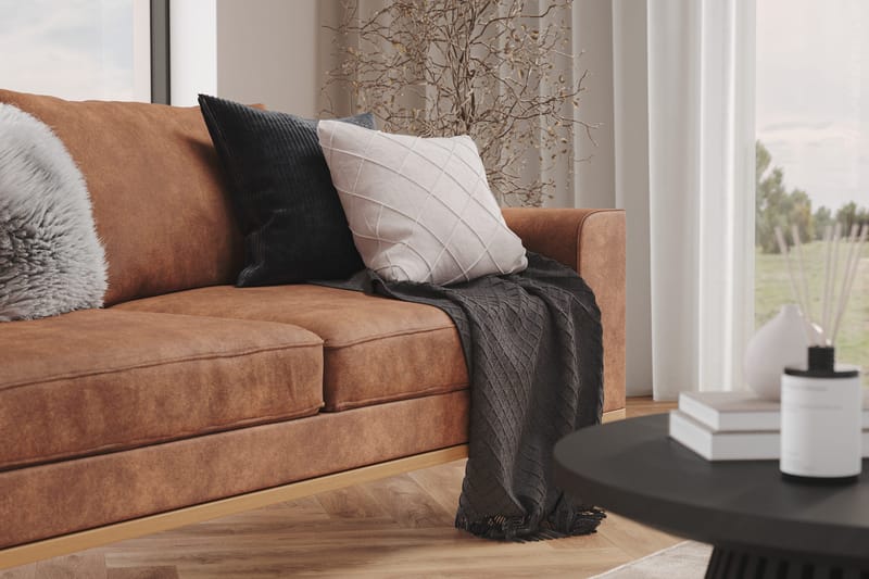 Copenhagen 2-istuttava Keinonahkasohva - Ruskea - Huonekalut - Sohva - 2:n istuttava sohva