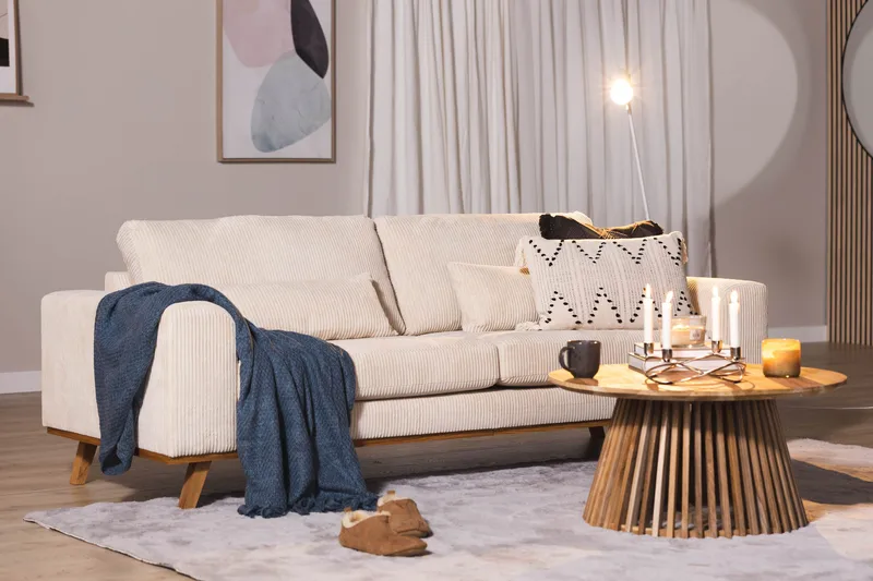 Copenhagen 3-istuttava Manchestersohva - Beige - Huonekalut - Sohva - 3:n istuttava sohva