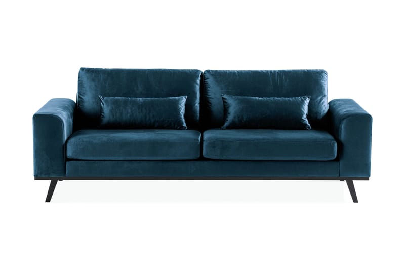 Copenhagen 3-istuttava Samettisohva - Sininen - Huonekalut - Sohva - 3:n istuttava sohva