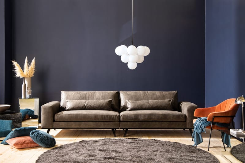 Copenhagen 4-istuttava Keinonahkasohva - Tummanharmaa - Huonekalut - Sohva - 4:n istuttava sohva