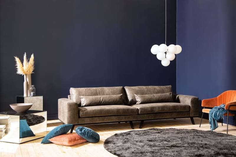 Copenhagen 4-istuttava Keinonahkasohva - Tummanharmaa - Huonekalut - Sohva - 4:n istuttava sohva