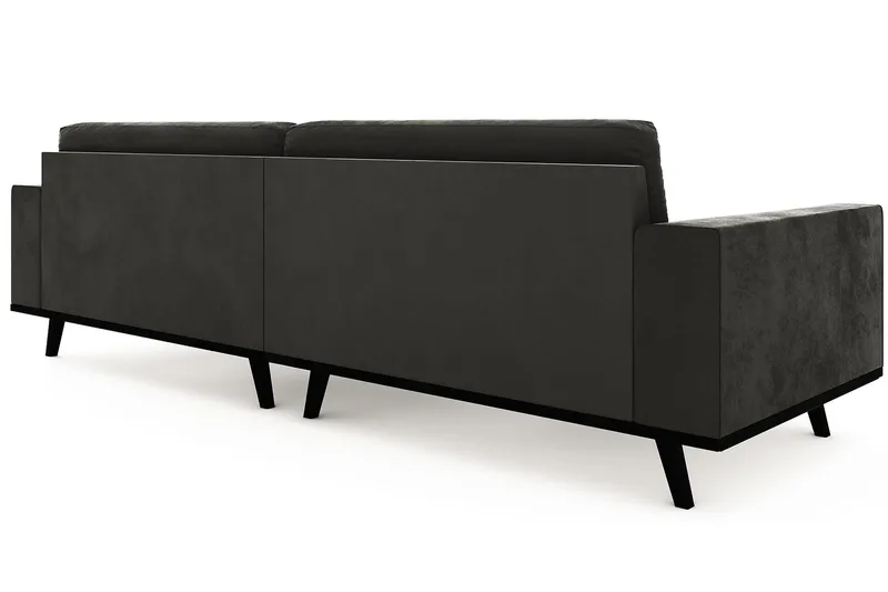 Copenhagen 4-istuttava Samettisohva - Tummanharmaa - Huonekalut - Sohva - 4:n istuttava sohva
