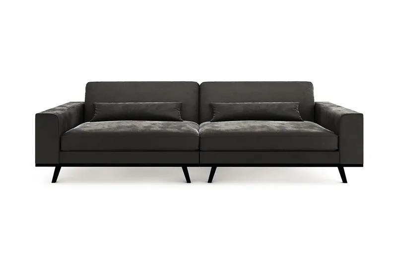 Copenhagen 4-istuttava Samettisohva - Tummanharmaa - Huonekalut - Sohva - 4:n istuttava sohva