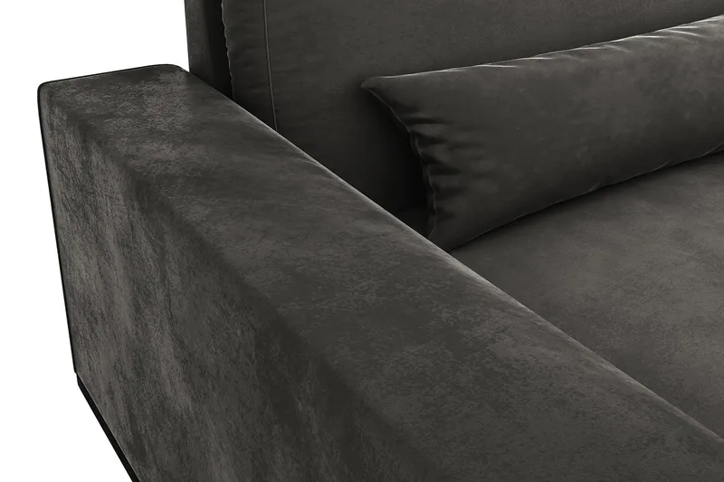 Copenhagen 4-istuttava Samettisohva - Tummanharmaa - Huonekalut - Sohva - 4:n istuttava sohva