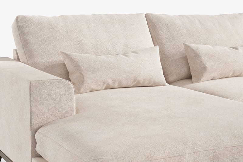 Copenhagen 5-istuttava Oikeakätinen U-muotoinen Large Sohva Divaanilla ja Divaanituolilla Chenillellä - Beige - Huonekalut - Sohva - Divaanisohva