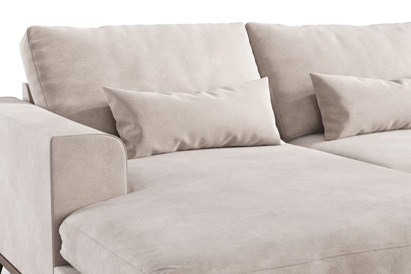 Copenhagen 5-istuttava Oikeakätinen U-muotoinen Large Sohva Divaanilla ja Divaanituolilla Sametilla - Beige - Huonekalut - Sohva - Divaanisohva