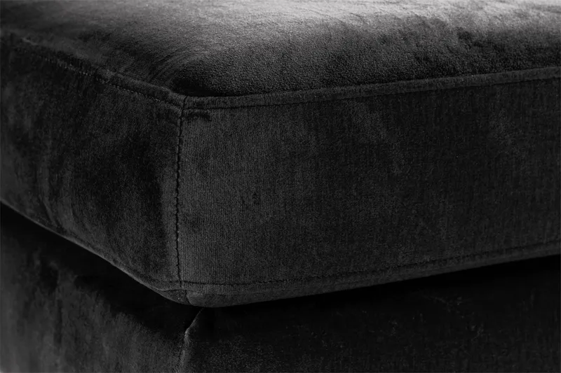 Copenhagen 5-istuttava Vasenkätinen U-muotoinen Sohva Divaanilla ja Divaanituolilla + Rahi Sametilla - Tummanharmaa - Huonekalut - Sohva - Sohvaryhmä