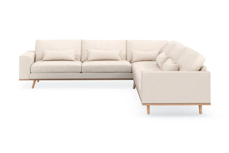 Copenhagen 6-istuttava L-muotoinen Kulmasohva Manchester-kankaalla, Beige