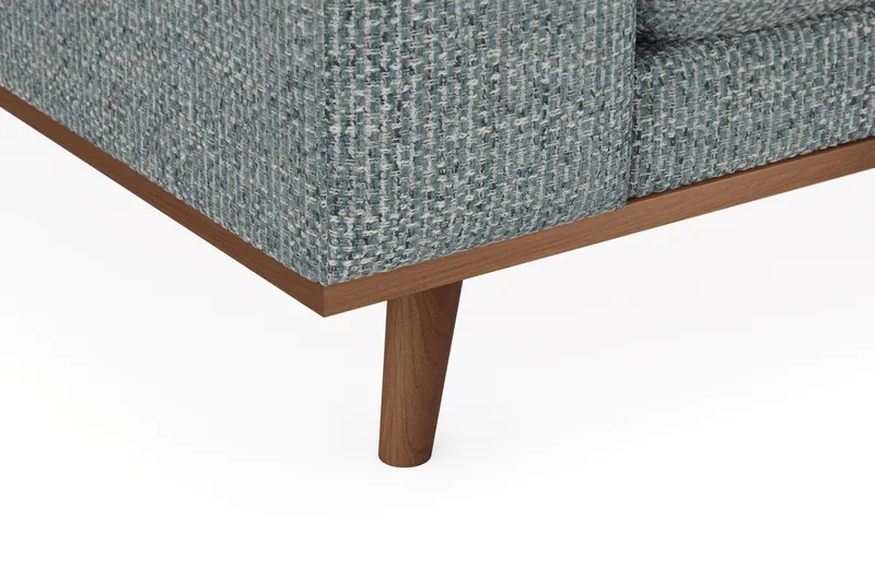 Copenhagen Premium 4-istuttava Oikeakätinen L-muotoinen Divaanisohva Chenillekankaalla - Harmaa/sininen - Huonekalut - Sohva - Divaanisohva