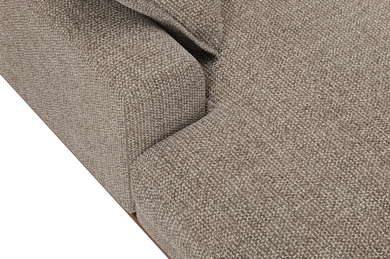 Copenhagen Premium 5-istuttava Oikeakätinen U-muotoinen Sohva Divaanilla ja Schäslongilla Chenillekankaalla - Ruskea - Huonekalut - Sohva - Divaanisohva