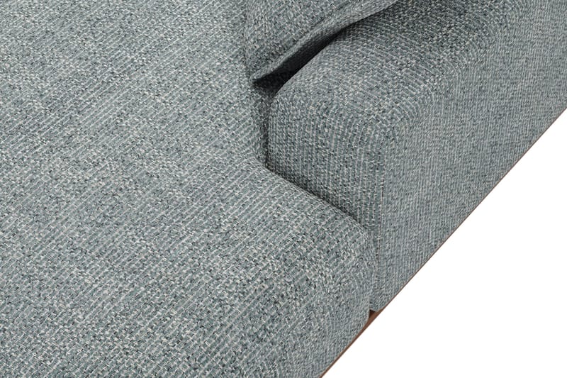 Copenhagen Premium 5-istuttava Vasenkätinen U-muotoinen Sohva Divaanilla ja Schäslongilla Chenillekankaalla - Harmaa/sininen - Huonekalut - Sohva - Divaanisohva
