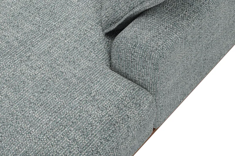 Copenhagen Premium 5-istuttava Vasenkätinen U-muotoinen Sohva Divaanilla ja Schäslongilla Chenillekankaalla - Harmaa/sininen - Huonekalut - Sohva - Divaanisohva