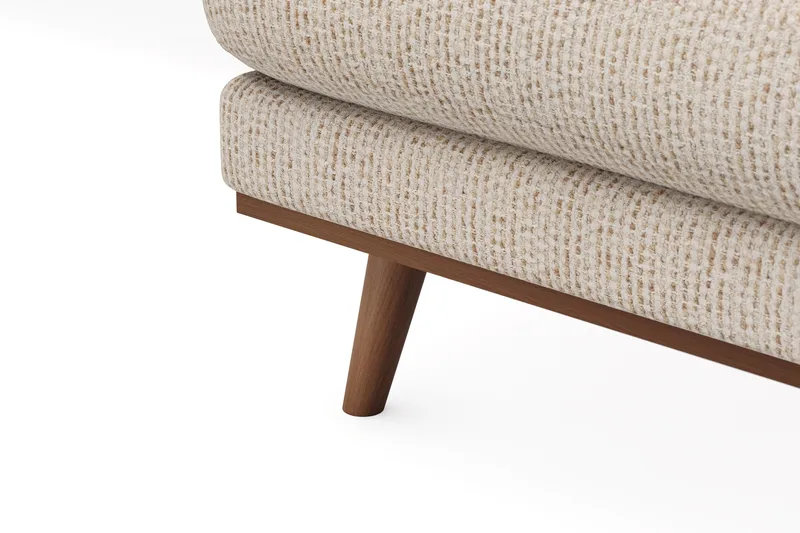 Copenhagen Premium 5-istuttava Vasenkätinen U-muotoinen Sohva Divaanilla ja Schäslongilla Chenillekankaalla - Beige - Huonekalut - Sohva - Divaanisohva