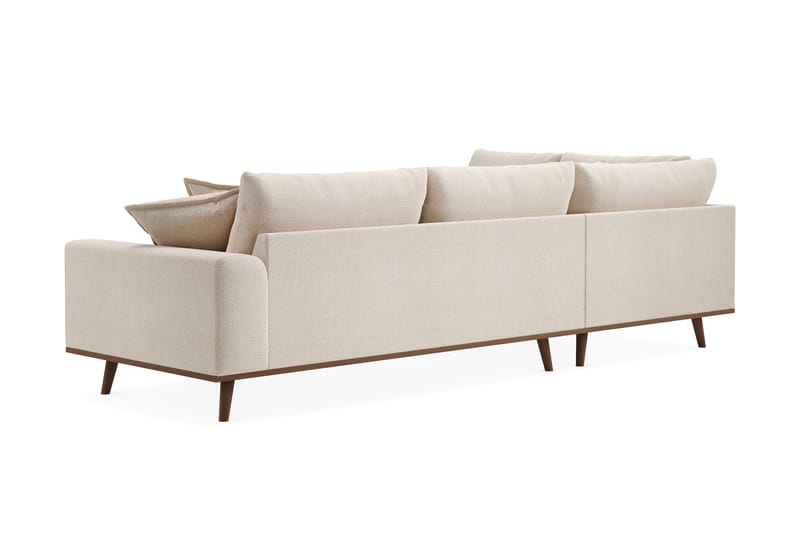 Copenhagen Premium 4-istuttava Vasenkätinen L-muotoinen Sohva Schäslongilla Chenillekankaalla - Vaalea beige - Huonekalut - Sohva - Divaanisohva