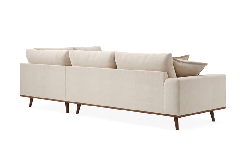 Copenhagen Premium 4-istuttava Oikeakätinen L-muotoinen Sohva Schäslongilla Chenillekankaalla - Vaalea beige - Huonekalut - Sohva - Divaanisohva