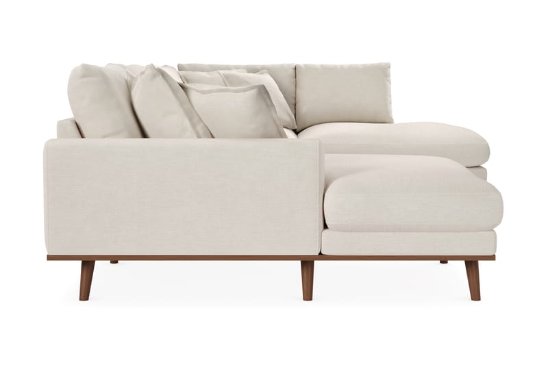 Copenhagen Premium 5-istuttava Vasenkätinen U-muotoinen Sohva Divaanilla ja Schäslongilla Kankaalla - Vaalea beige - Huonekalut - Sohva - Divaanisohva